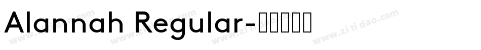 Alannah Regular字体转换